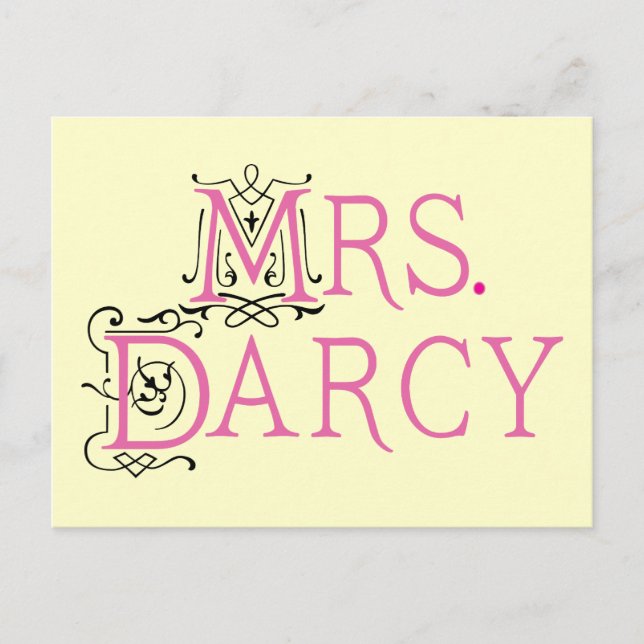 Jane Austen Mrs. Darcy Gift Postkarte (Vorderseite)