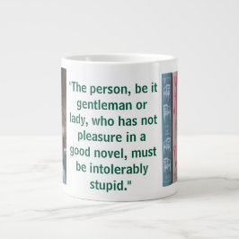 Jane Austen Novel Quote (green) Jumbo-Tasse