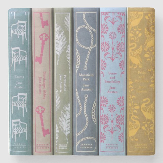Jane Austen Novels  Steinuntersetzer (Vorderseite)