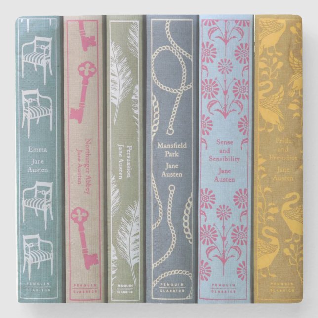 Jane Austen Novels  Steinuntersetzer (Vorderseite)