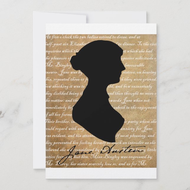 Jane Austen Page Silhouette (Vorderseite)