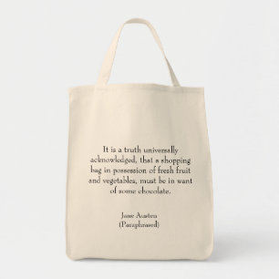 Jane Austen Paraphrased Shopping Bag Tragetasche