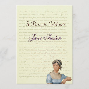 Jane Austen Party Geburtstagsfeier Quotes Einladung