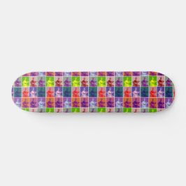 Jane Austen Pop Art bunt Skateboard