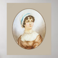 Jane Austen Portrait Print Poster
