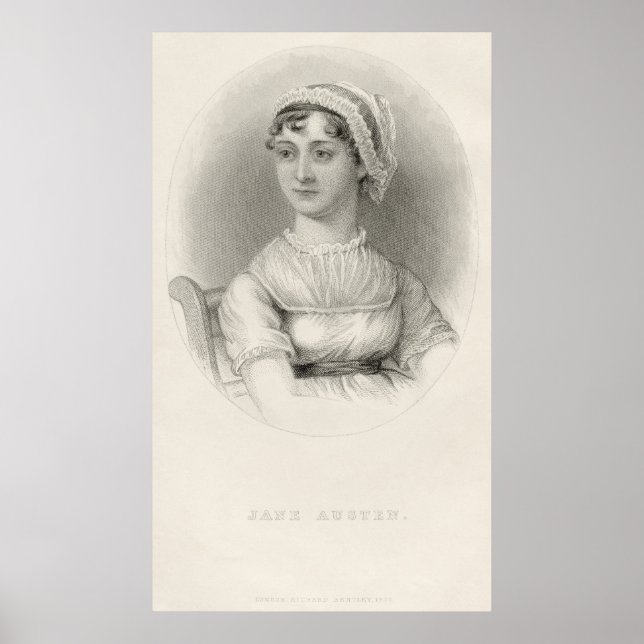 Jane Austen Portrait Sketch von Cassandra Austen Poster (Vorne)