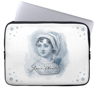 Jane Austen Portrait und Signature Laptopschutzhülle