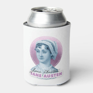 Jane Austen Portrait und Signature Pink Dosenkühler