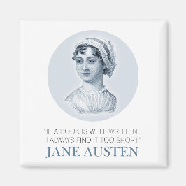 Jane Austen Portrait und Zitat zum Lesen Magnet