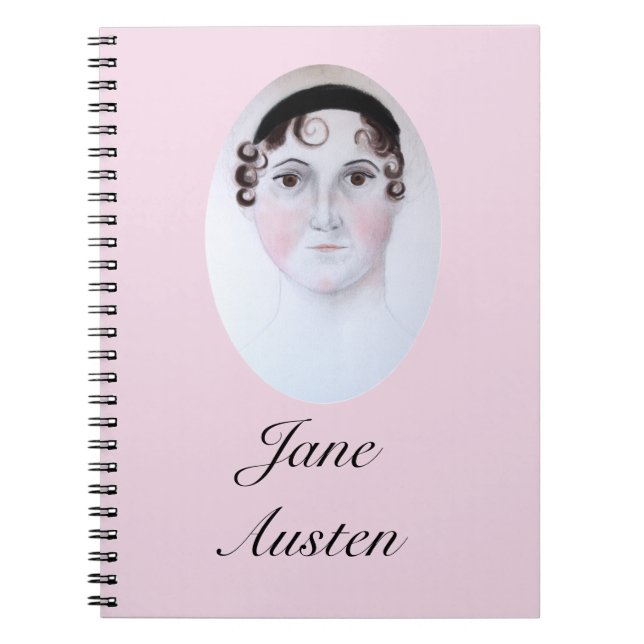 Jane-Austen-Porträt, Lesezeichen. Notizblock (Vorderseite)