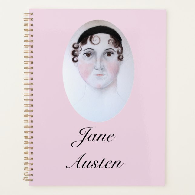 Jane-Austen-Porträt, Lesezeichen. Planer (Vorderseite)