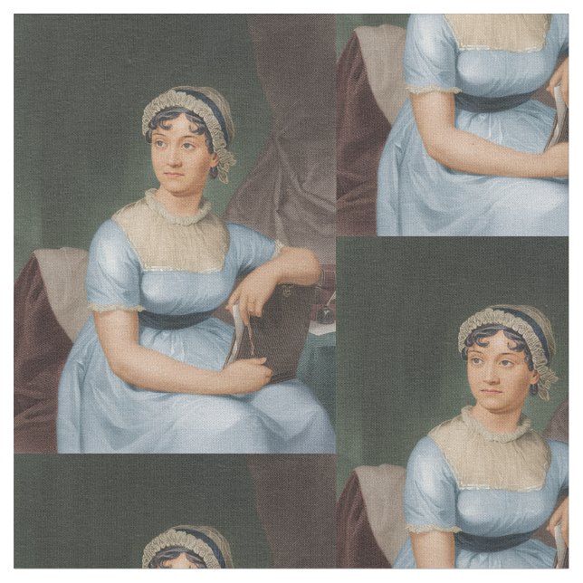 Jane-Austen-Porträt Stoff (Nahaufnahme)
