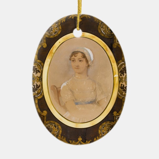 Jane Austen-Porträtverzierung Keramikornament (Vorne)