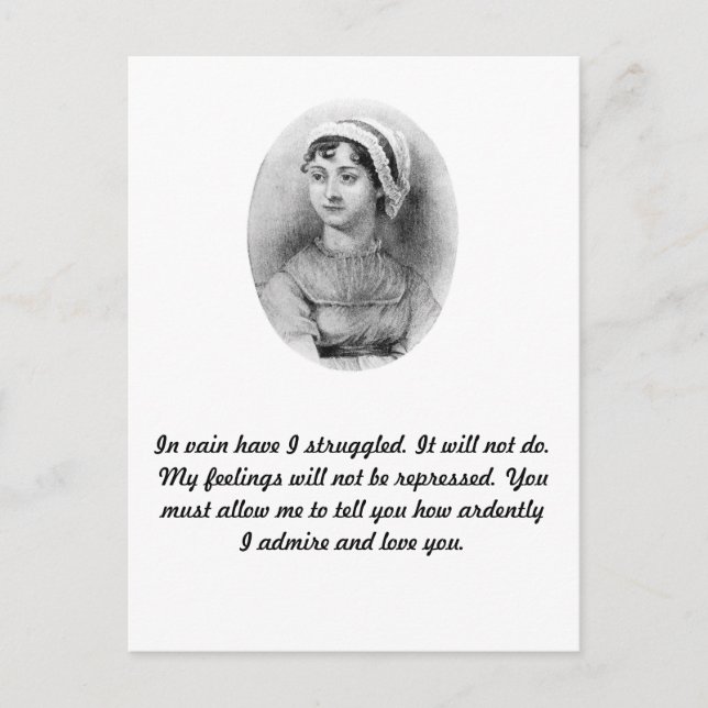 Jane Austen Pride Postkarte (Vorderseite)