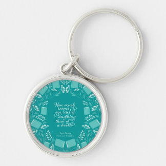 Jane Austen Pride & Prejudice Aquamarin Floral Boo Schlüsselanhänger