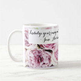 Jane Austen Pride & Prejudice Buch Zitat Rose Kaffeetasse