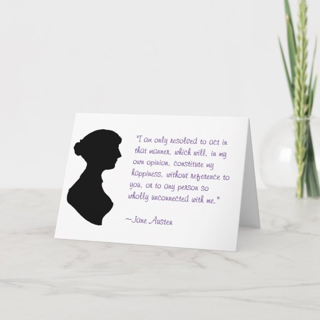 Jane Austen Quote Card Karte (Vorderseite)
