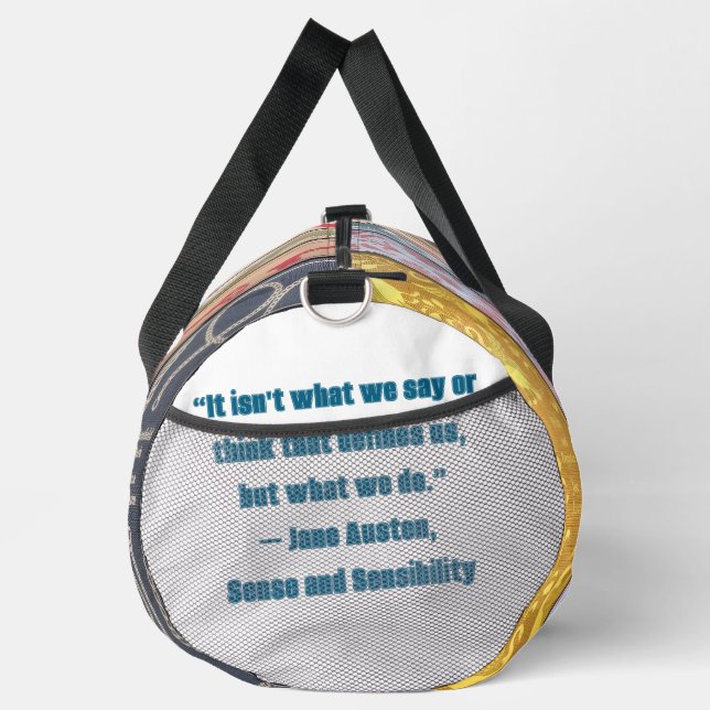 Jane Austen quote Duffle Bag (Rechts)