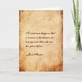 Jane Austen Quote Geburtstagskarte ZURÜCKGEBRACHT Karte