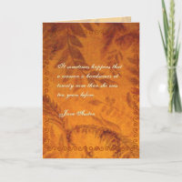 Jane Austen Quote Geburtstagskarte ZURÜCKGEBRACHT
