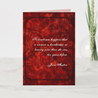 Jane Austen Quote Geburtstagskarte ZURÜCKGEBRACHT