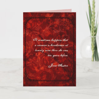 Jane Austen Quote Geburtstagskarte ZURÜCKGEBRACHT Karte