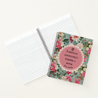 Jane Austen Quote Notebook "Prefer a Book" Notizbuch