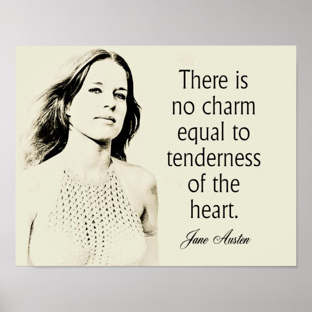 Jane Austen Quote Tenderness - Wohngestaltung Poster (Vorne)