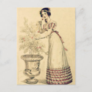 Jane-Austen-Regency-Ballkleid Postkarte