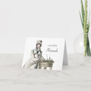 Jane Austen Regency Custom Personalisiert Notecard