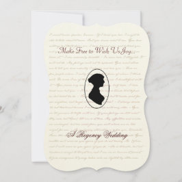 Jane Austen Regency Wedding Einladung Portrait