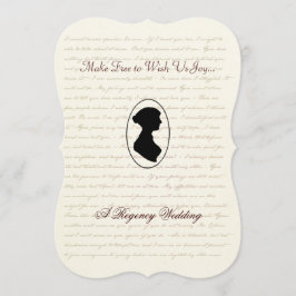 Jane Austen Regency Wedding Einladung Portrait