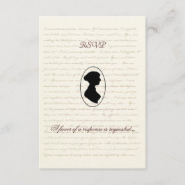 Jane Austen Regency Wedding RSVP Card Karte