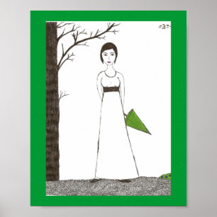 Jane Austen-Reis-Malerei Poster