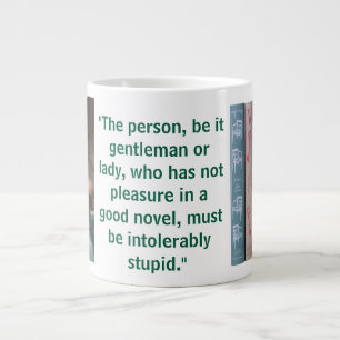 Jane-Austen-Roman-Zitat (grün) Jumbo-Tasse
