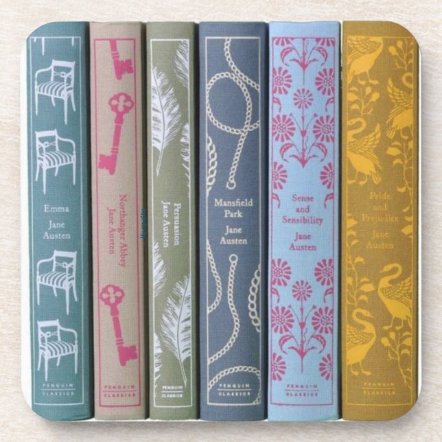 Jane-Austen-Romane   Getränkeuntersetzer (Vorderseite)