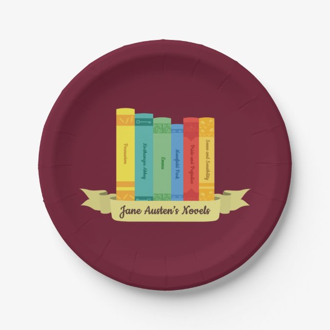Jane Austen-Romane III Pappteller (Vorderseite)