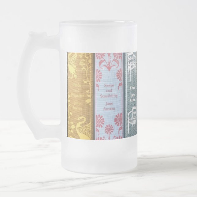 Jane-Austen-Romane Mattglas Bierglas (Links)