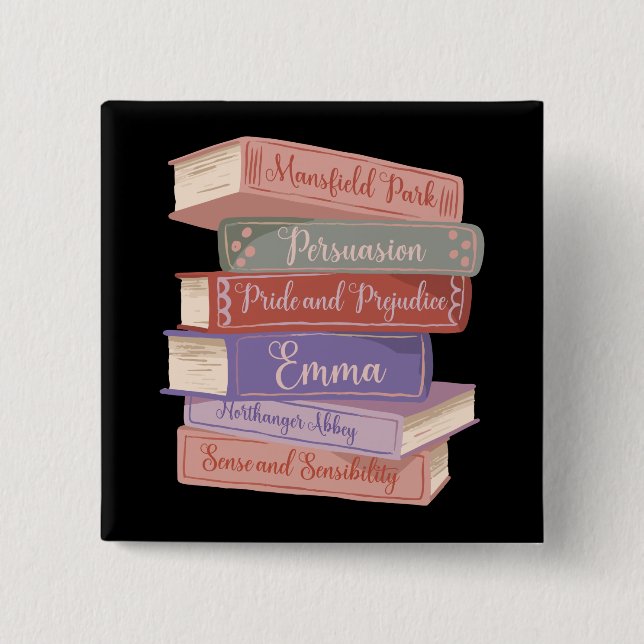 Jane Austen Romane V Button (Vorderseite)