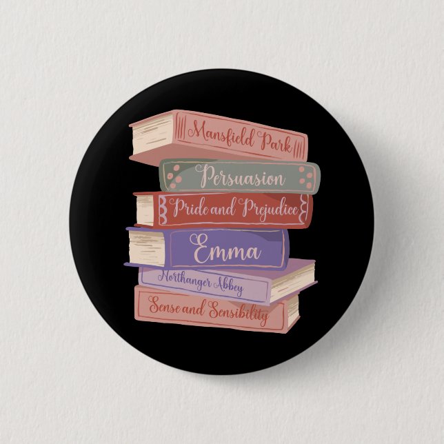 Jane Austen Romane V Button (Vorderseite)