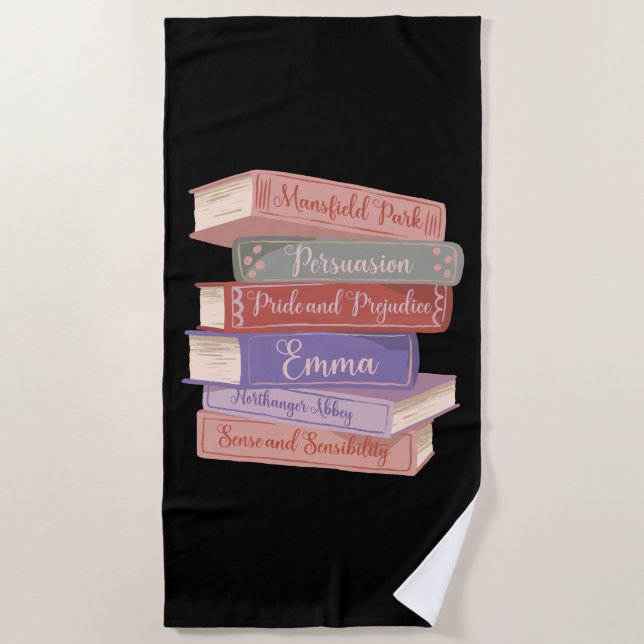 Jane Austen Romane V Strandtuch (Vorderseite)
