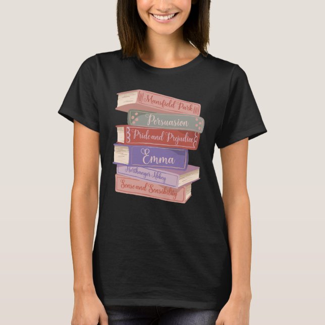 Jane Austen Romane V T-Shirt (Vorderseite)