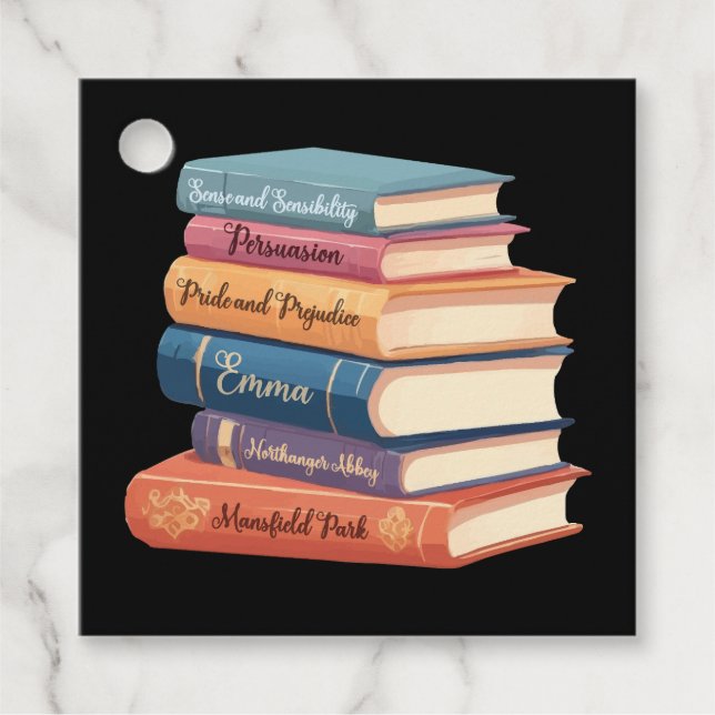 Jane Austen Romane VII Geschenkanhänger (Vorderseite)