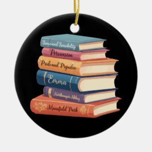 Jane Austen Romane VII Keramik Ornament