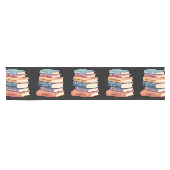 Jane Austen Romane VII Kurzer Tischläufer (Horizontal)