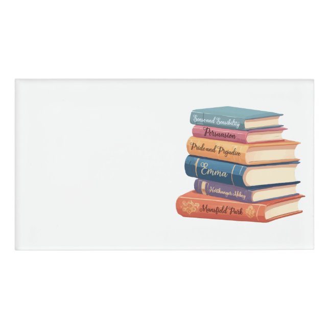 Jane Austen Romane VII Namenschild (Vorderseite)