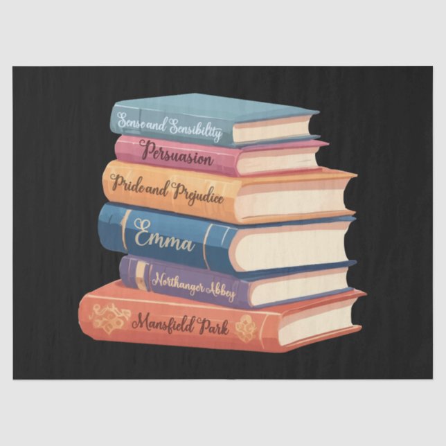 Jane Austen Romane VII Seidenpapier (Vorderseite)