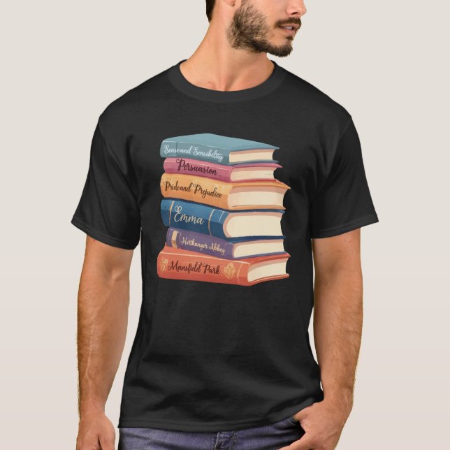Jane Austen Romane VII T-Shirt (Vorderseite)