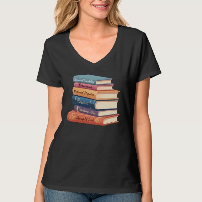 Jane Austen Romane VII T-Shirt (Vorderseite)