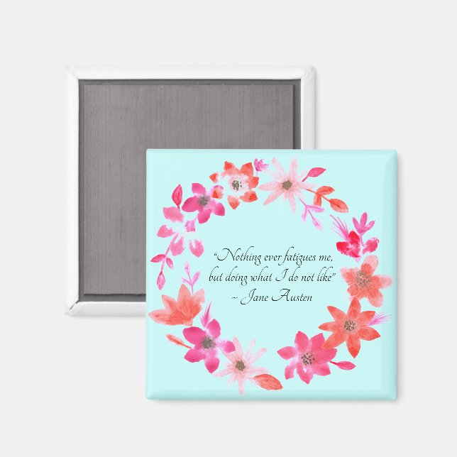 Jane Austen Self-Care Quote – Mansfield Park  Magnet (Vorderseite/Rückseite)